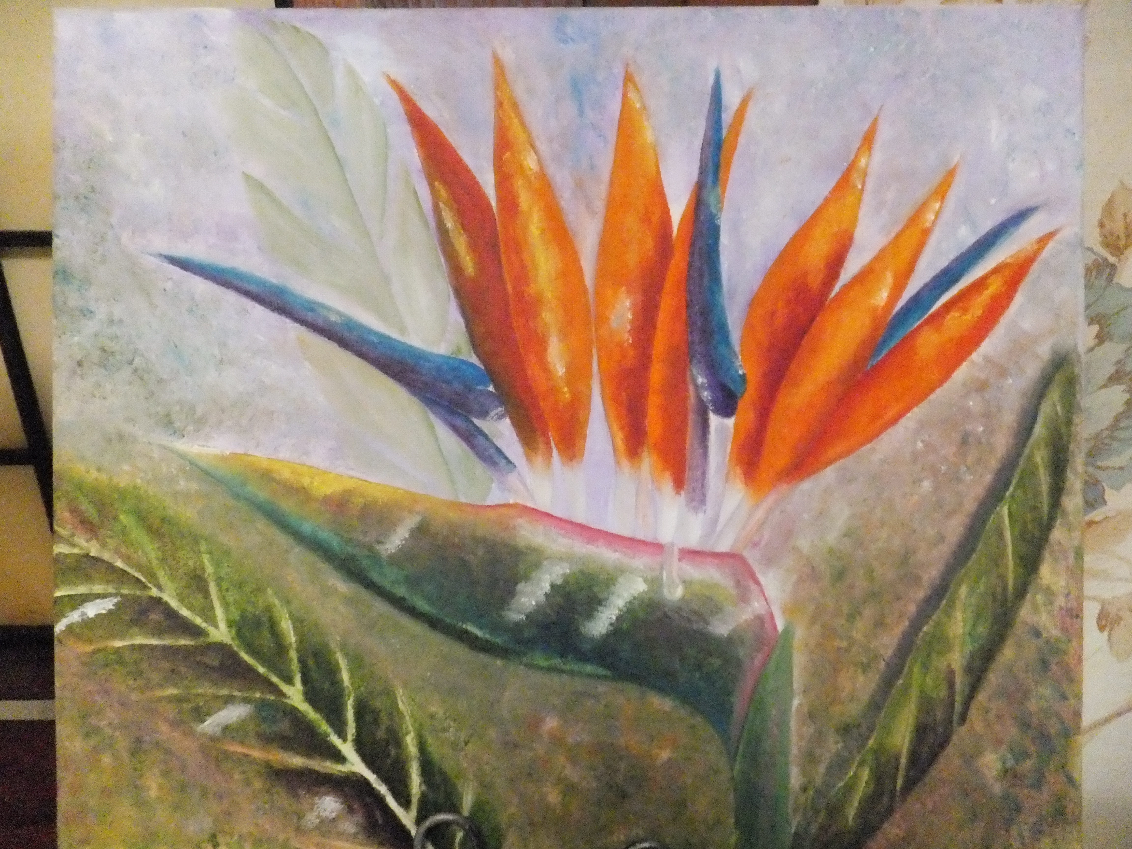 Bird of Paradise Oil Painting